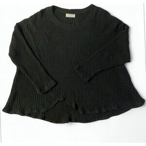 Transparente Black Pullover Sweater One Size Lagenlook Made In Germany 52” Chest